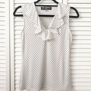 Karl Lagerfeld casual dressy shirt no sleeves xxs